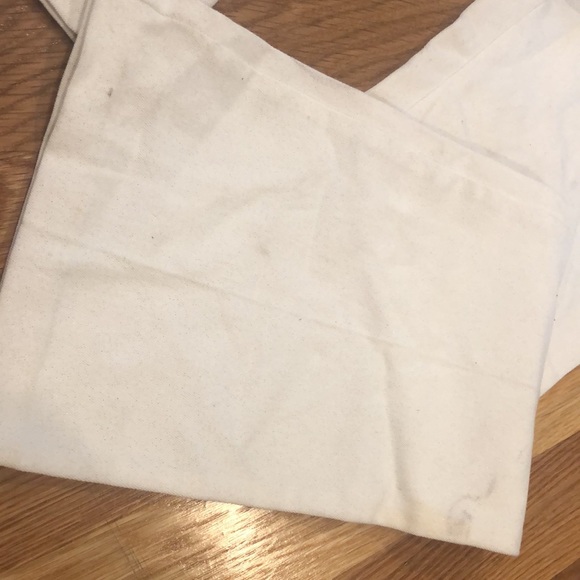 Off white glittery,zipper in the back , stretchy pants. - Picture 3 of 8